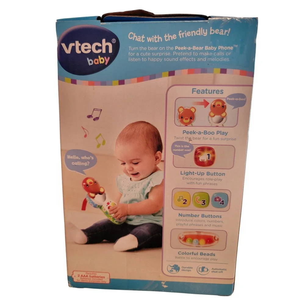 VTech Baby Peek-a-Bear Phone Developmental Learning‎ Toy for Toddlers